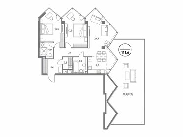 136,1 м², 3-комнатная квартира 106 500 000 ₽ - изображение 152