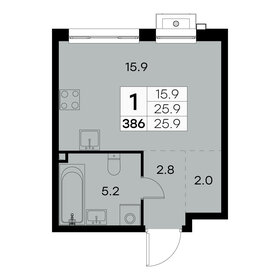 31,6 м², 1-комнатная квартира 6 350 000 ₽ - изображение 86