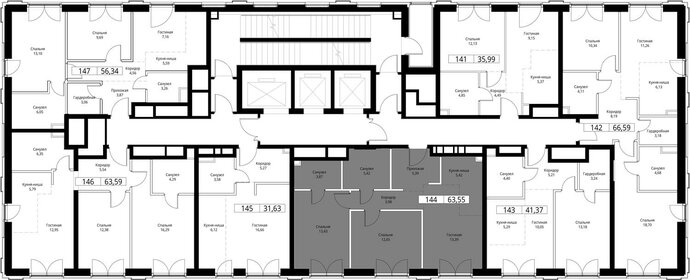 67,2 м², 2-комнатная квартира 25 293 302 ₽ - изображение 107