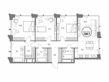146 м², 3-комнатная квартира 106 500 000 ₽ - изображение 128