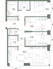 98,6 м², 3-комнатная квартира 31 500 000 ₽ - изображение 84