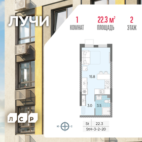 Квартира 22,3 м², студия - изображение 1