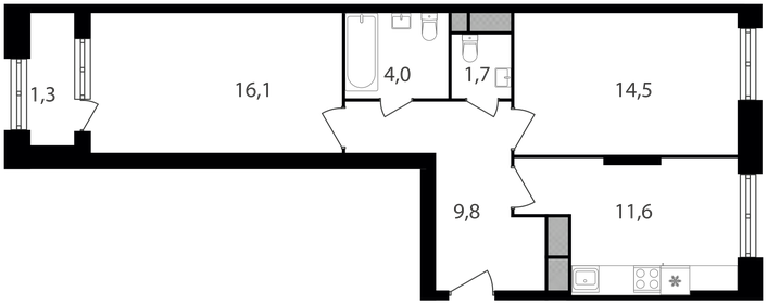 60 м², 2-комнатная квартира 16 884 000 ₽ - изображение 33