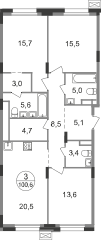 192 м², 4-комнатная квартира 168 126 256 ₽ - изображение 130