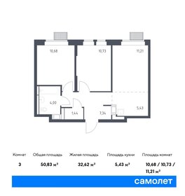 Квартира 50,8 м², 2-комнатная - изображение 1