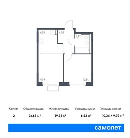 Квартира 34,6 м², 1-комнатная - изображение 1