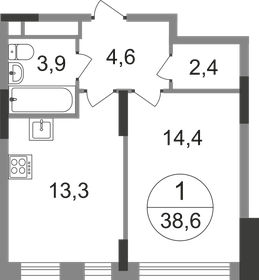 38 м², 1-комнатная квартира 10 990 000 ₽ - изображение 114