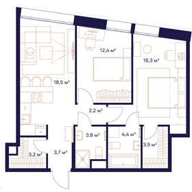 64,1 м², 2-комнатная квартира 33 147 400 ₽ - изображение 54