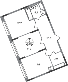 49,9 м², 2-комнатная квартира 12 833 596 ₽ - изображение 77