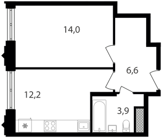 Квартира 36,7 м², 1-комнатная - изображение 1