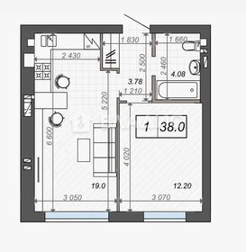 Квартира 38 м², 1-комнатная - изображение 1