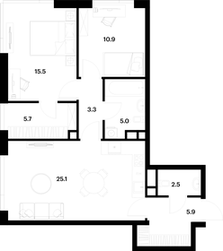 85,1 м², 3-комнатная квартира 28 999 000 ₽ - изображение 157
