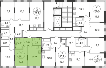 38 м², 1-комнатная квартира 10 990 000 ₽ - изображение 18