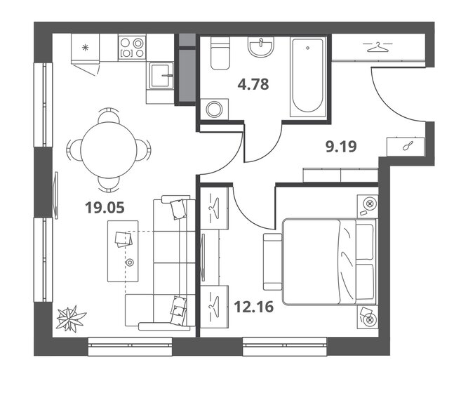 44,3 м², 2-комнатная квартира 17 000 000 ₽ - изображение 1