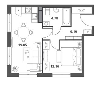 55,8 м², 2-комнатная квартира 22 236 244 ₽ - изображение 28