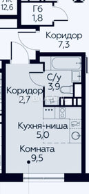 Квартира 21,1 м², студия - изображение 1