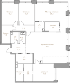 Квартира 180,2 м², 4-комнатная - изображение 1