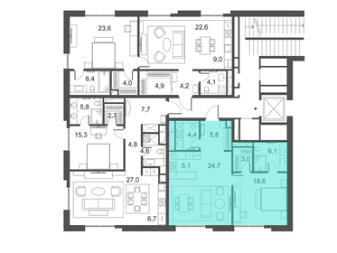 54,7 м², 1-комнатные апартаменты 126 110 000 ₽ - изображение 68