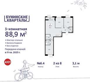 84,5 м², 3-комнатная квартира 16 900 000 ₽ - изображение 137