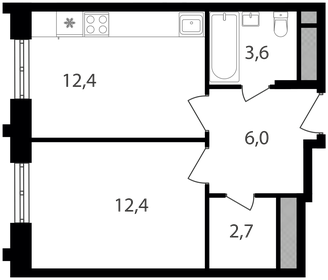 37,7 м², 1-комнатная квартира 12 474 930 ₽ - изображение 18