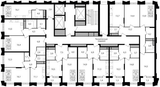 Квартира 43 м², 1-комнатная - изображение 2