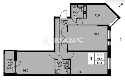 Квартира 80 м², 3-комнатная - изображение 1