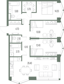 92,5 м², 3-комнатная квартира 38 480 000 ₽ - изображение 63