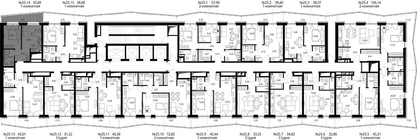 35 м², 1-комнатная квартира 12 980 000 ₽ - изображение 131