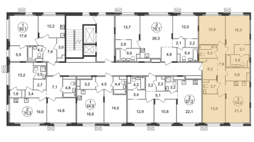192 м², 4-комнатная квартира 168 126 256 ₽ - изображение 103