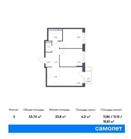 Квартира 53,7 м², 2-комнатная - изображение 1