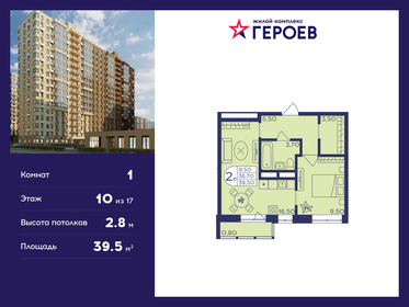 40 м², 1-комнатная квартира 6 800 000 ₽ - изображение 84