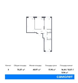 75,3 м², 3-комнатная квартира 23 681 626 ₽ - изображение 7