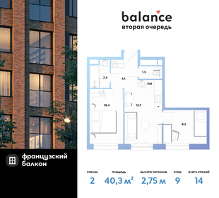 Квартира 40,3 м², 2-комнатная - изображение 1