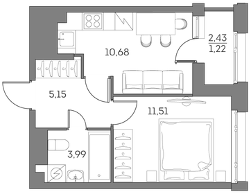 44,5 м², 1-комнатная квартира 17 000 000 ₽ - изображение 109