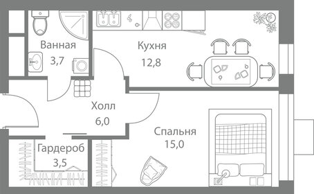 38,3 м², 1-комнатная квартира 9 900 000 ₽ - изображение 89