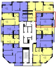 Квартира 46 м², 1-комнатная - изображение 1