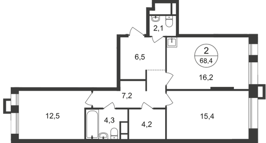 75 м², 2-комнатная квартира 17 750 000 ₽ - изображение 20