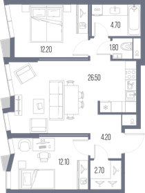 64,2 м², 2-комнатная квартира 28 280 100 ₽ - изображение 53
