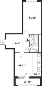 Квартира 54,3 м², 2-комнатная - изображение 1