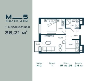 51,7 м², 1-комнатная квартира 9 750 000 ₽ - изображение 73