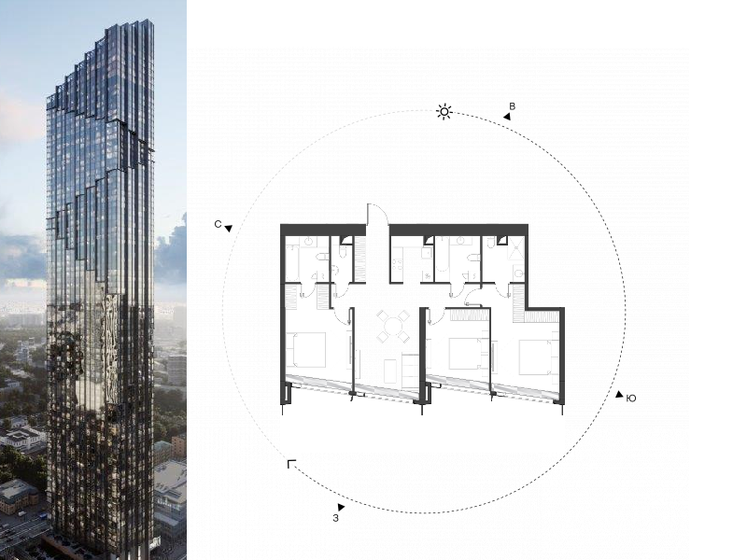 102,4 м², 3-комнатная квартира 73 198 400 ₽ - изображение 33