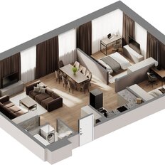 Квартира 72,6 м², 2-комнатная - изображение 2