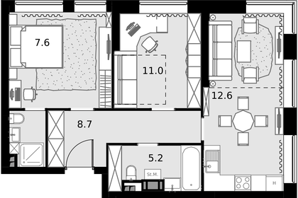 82,3 м², 3-комнатная квартира 26 790 000 ₽ - изображение 155