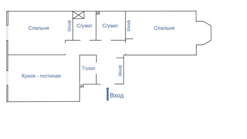 Квартира 67,6 м², 2-комнатная - изображение 1