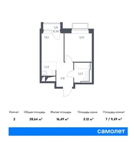 Квартира 28,6 м², 1-комнатная - изображение 1