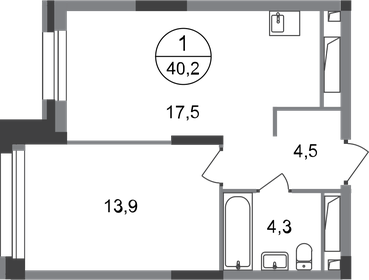 37,5 м², 1-комнатная квартира 9 299 999 ₽ - изображение 17