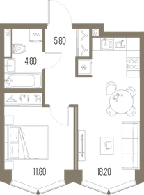 37 м², 1-комнатная квартира 12 200 000 ₽ - изображение 132