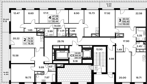 Квартира 95,4 м², 4-комнатная - изображение 2