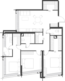 Квартира 112 м², 3-комнатная - изображение 2