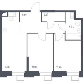 55,7 м², 2-комнатные апартаменты 10 990 000 ₽ - изображение 87
